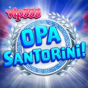 Pemandangan indah Santorini dalam permainan slot Opa Santorini!